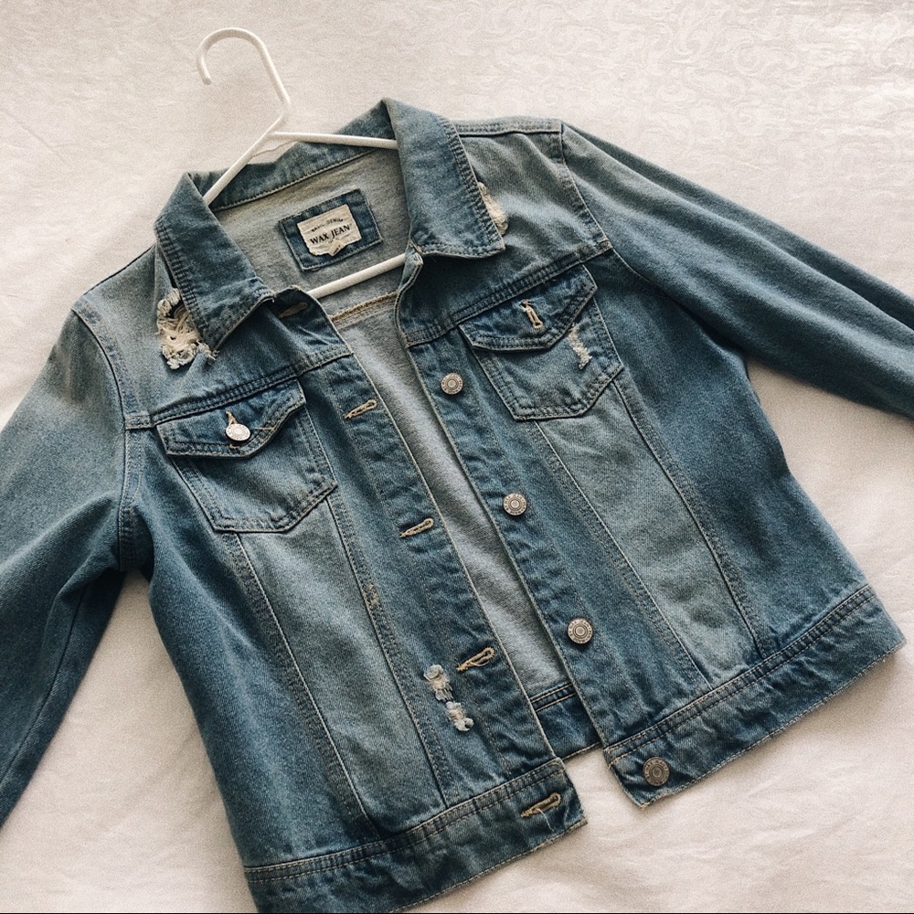 Distressed Jean Jacket